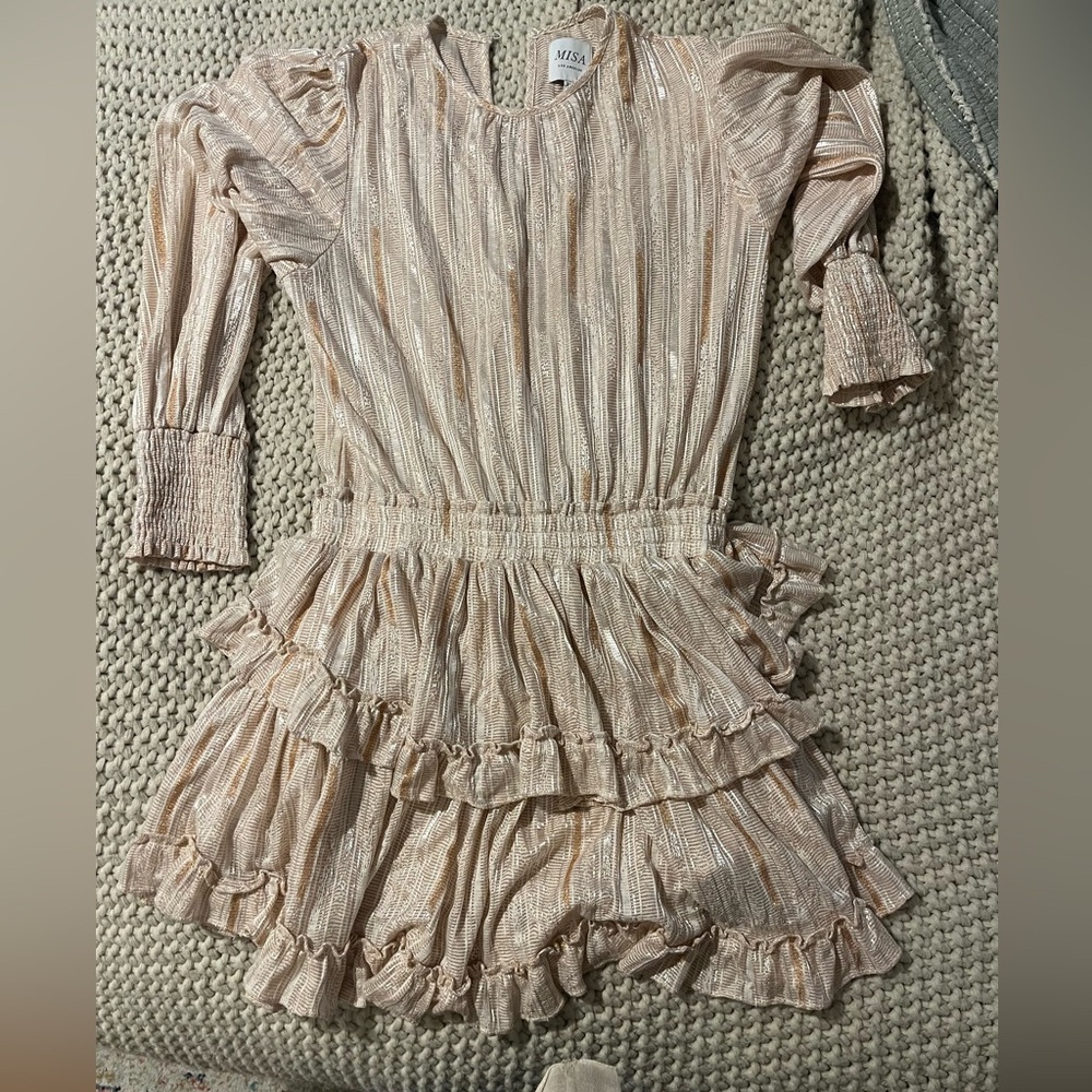 MISA Los Angeles Katia long sleeve Ruffle Dress